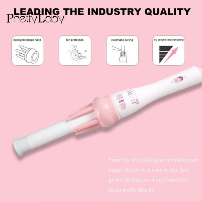 Automatic Hair Curler Rotating Rolling Iron Fast Styling Wand Ceramic Heating Tube with Plant Protein Coating - Image 4