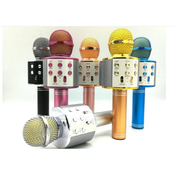 Ws-858 Wireless Bluetooth Handheld Karaoke Portable Microphone With Built-in Rechargeable Speaker (random Color) - Image 1