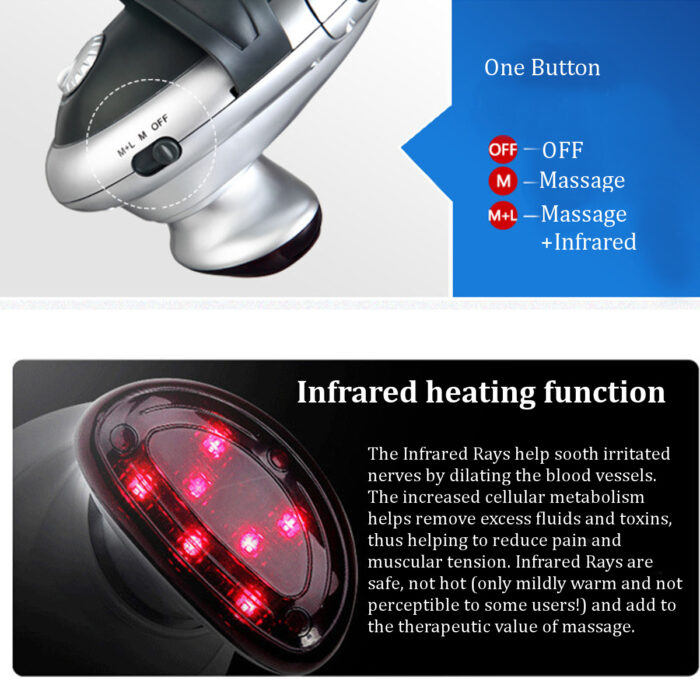 Electric Heated Handheld Infrared Body Neck Back Massager Health Care - Image 4