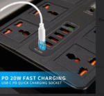 Ultra High Speed Socket Bkl-11 Sockets 5 Usb 1 Bd 2 Meter 3000 Watts Power Socket (random Color) - Image 7