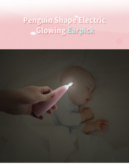 Baby Care Ear Spoon Penguin Shape Light Child Ears Cleaning With Electric Glowing Earwax