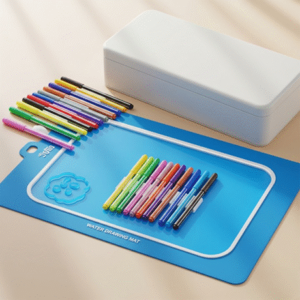 Reusable Water Drawing Mat For Kids – Educational Alphabet & Number Learning Toy With Magic Pens