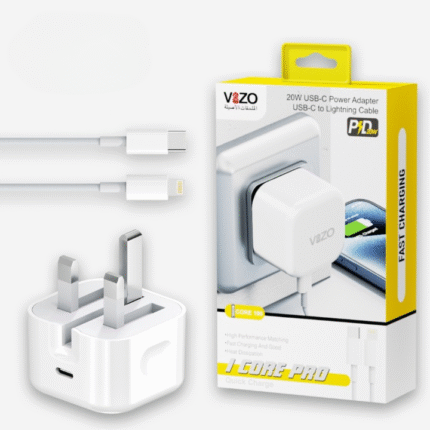 Icore Pro – Premium 3-pin Iphone Charger With Original Lightning Cable | Best Quality Iphone Charger | Vizo Icore Pro – Ios Charger