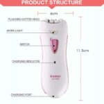 Kemei KM-290R Rechargeable Electric Hair Removal Device Female Device For Facial Armpit Body Parts - Image 3