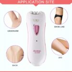 Kemei KM-290R Rechargeable Electric Hair Removal Device Female Device For Facial Armpit Body Parts - Image 6
