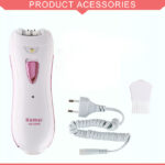 Kemei KM-290R Rechargeable Electric Hair Removal Device Female Device For Facial Armpit Body Parts - Image 7