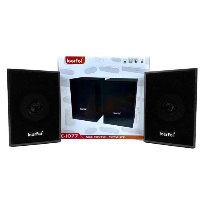 Leerfei Mini Digital Speaker | Leerfei E-1077 Speaker | Best Quality Speaker | Best Portable Speaker ( Black ) - Image 1