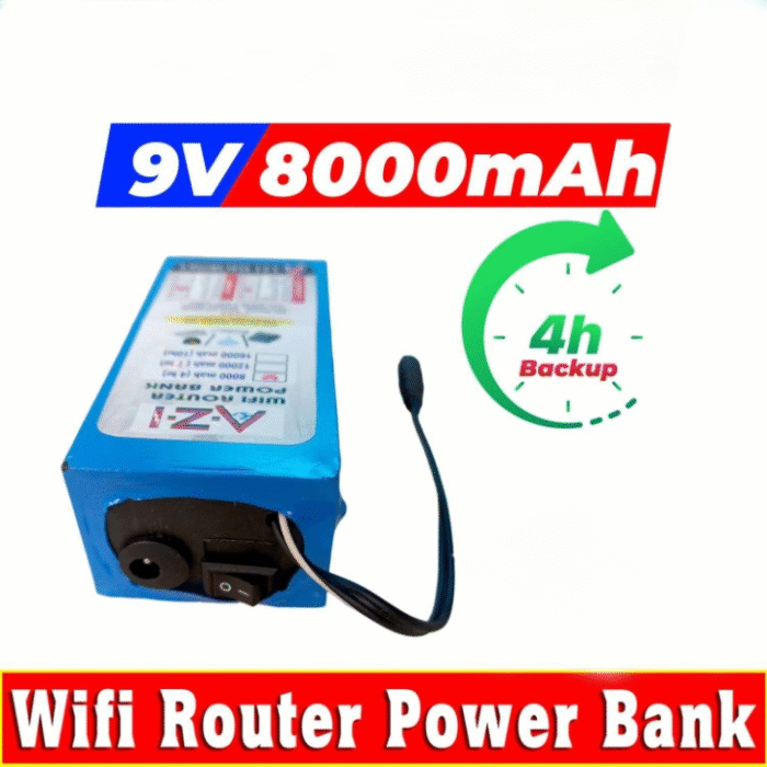 Wifi Router Power Bank 9v 8000mah Any Wifi Router Power Bank Ups Fiber Optic Routers Cctv Camera 4 Hours Backup - Image 1