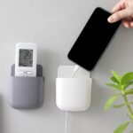 1 Pcs u Shape Wall Mounted Mobile And Remote Holder | wall Mounted Storage Case For Remote, Toothbrush, Mobile Phone Plug Holder | Multifunctional Storage Holder (random Color) - Image 3