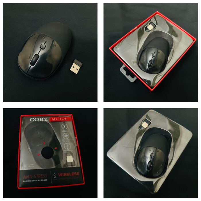 Computer / Laptop Mouse Coby Gel-tech Anti-stress Silicon Optical Wireless Mouse – (3-button | Laser Optical | Wireless Range Up To 9ft) - Image 1