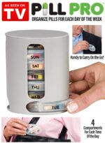 Pro Pill Box 7 Days Medicine Container Round Case Dispenser - Image 7