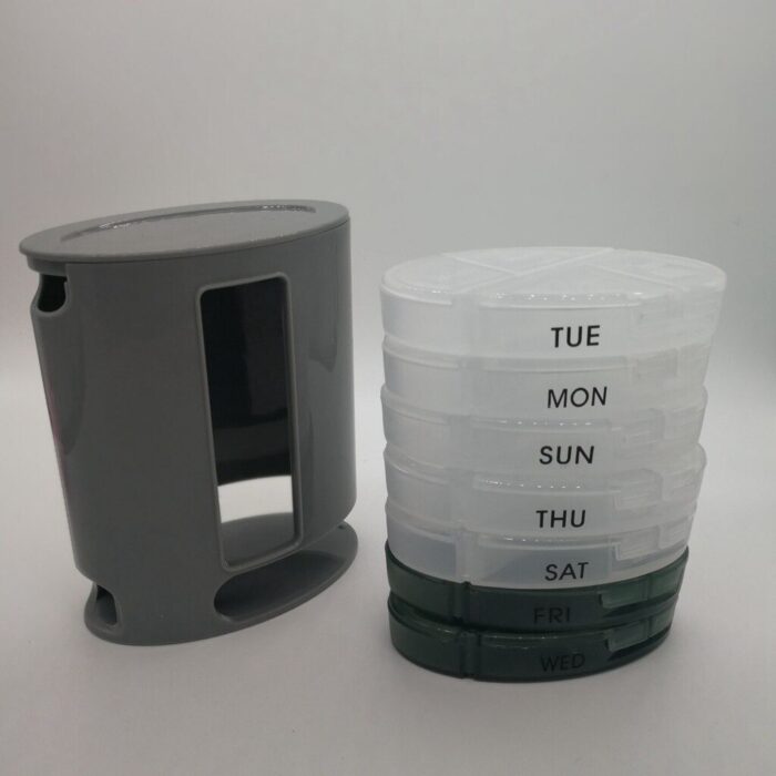 Pro Pill Box 7 Days Medicine Container Round Case Dispenser - Image 8