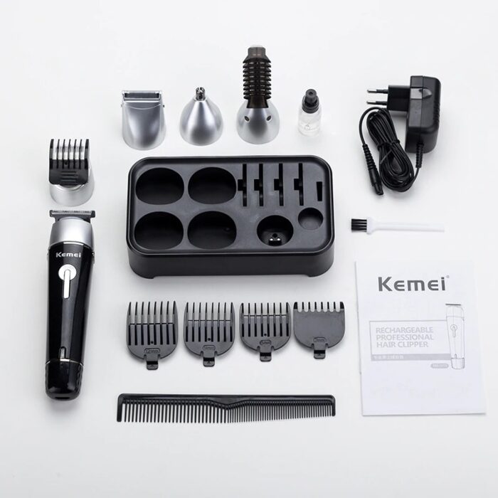 Kemei 10 In 1 Km-1015 Rechargeable Professional Clipper Men Electric Shaver Nose Trimmer - Image 8