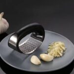 Garlic Press Rocker – Stainless Steel Garlic Press, Versatile Garlic Crusher, Easy To Use And Store Garlic Mincer – Effortless Cleanup And Dish Safe Garlic Grater(random Color) - Image 2