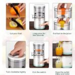 Portable Electric Citrus Juicer Hands-free Rechargeable Orange Lemon Grapefruit Juicer Easy To Clean Juicer Machine | Orange, Lemon Juicer And Squeezer | Juice Extractor | Juice Blender - Image 4