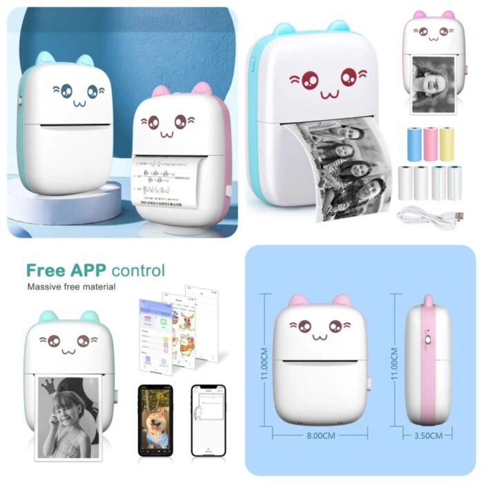 Mini Portable Pocket Thermal Printer (random Color) - Image 1