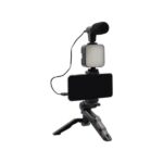 Ay-49 Vlogger Video Making Kits Vlog Microphone Led Fill Light Mini Tripod Mobile Holder – Without Remote - Image 4