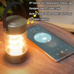 Wireless Speaker Lantern – Bluetoooth Camping Rechargeablelight, Outdoor Stereo Lantern | Portable Led Lamp With Wireless Speaker, Waterproof Speaker With Built In Light For Camping Hiking Outdoors - Image 6