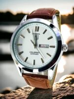 Carrera Calibre 5 – Luxury Swiss Watch With Leather Strap Mens Watch Wrist Watch | Best Quality Men Watch | Best Quality Analog Watch For Men – Without Box