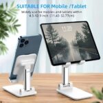 Foldable & Adjustable Mobile Phone And Tablet Stand | Flexible Desktop Mount & Lazy Bracket Support For All Devices (random Color) - Image 8
