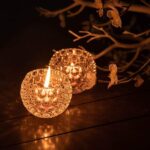 Amber Shine Crystal Tealight Candle Holder For Home And Office Decor Cell Operated - Image 4