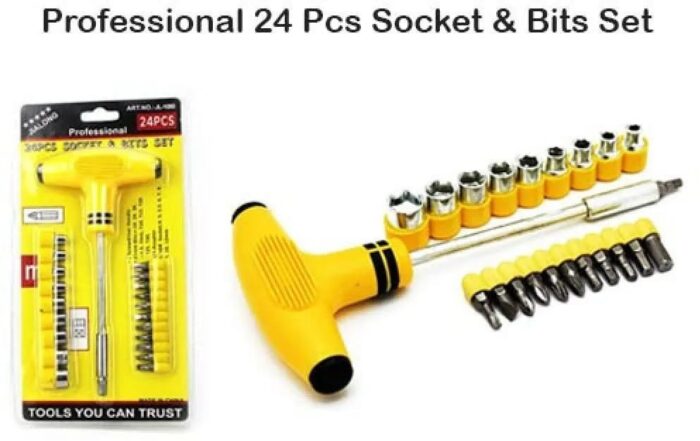 T-bar Screwdriver Socket And Bits Set 24 Pcs - Image 1