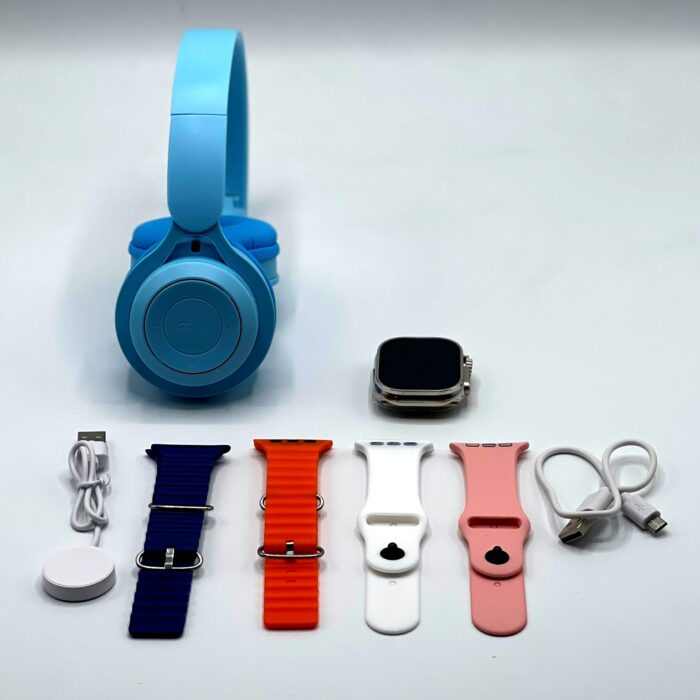 Ultra 2 Smart Watch Bundle – Includes Free P47 Wireless Headphone + 7 Interchangeable Straps - Image 1