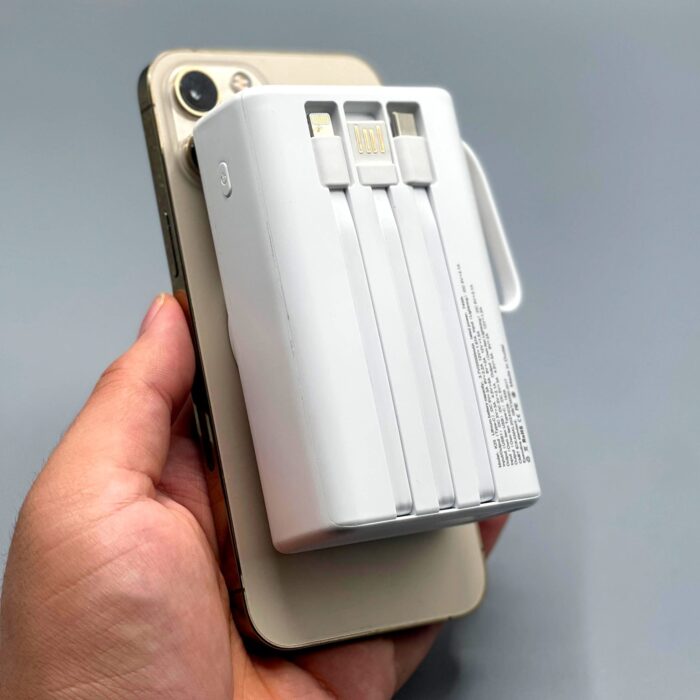Kamal Wireless 20000mah Power Bank With 3 Charging Cables - Image 1