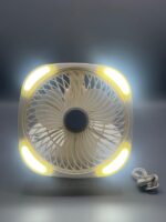 Jiake – Folding Storage Lamp Fan 2000 Mah | Jk-f670 | Portable Handheld Fan | Mini Handheld Fan Easily Carrieable For Personal Usecases | Usb Rechargeable Fan