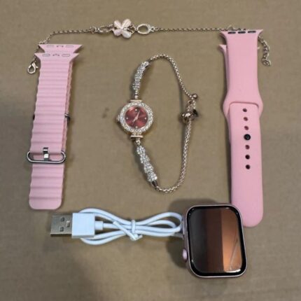 Gm68 Ultra Mini Smartwatch + Quartz Bracelet Watch Combo | Wireless Charging | Stylish Dual Watch Set