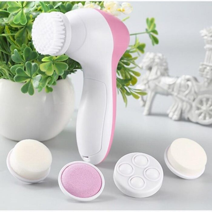 5 In 1 Electric Face Wash Brush Facial Cleansing Device Pore Cleaner Body Skin Cleaning Mini Beauty Massager - Image 1