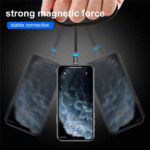 3-in-1 Magnetic Fast Charging Cable | Micro Usb, Type-c & Iphone | 360° Rotation | Led | 3a | Nylon Braided | Magnetic Charging Cables For Android & Ios | Charging Cable For Mobile Phone ( Random Color ) - Image 2