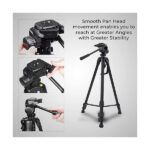Wt-3520 Camera/camcorder 3-way Panel Ballhead Tripod Professional Stand - Image 5