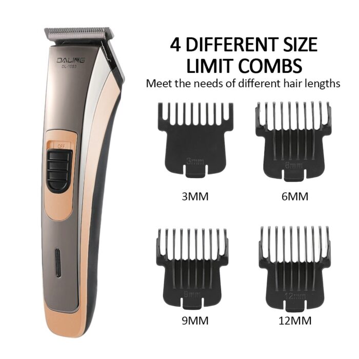 DALING DL-1053 Electric Hair Clippers Low Noise Silent Razors Professional Trimmers Rechargeable - Image 9