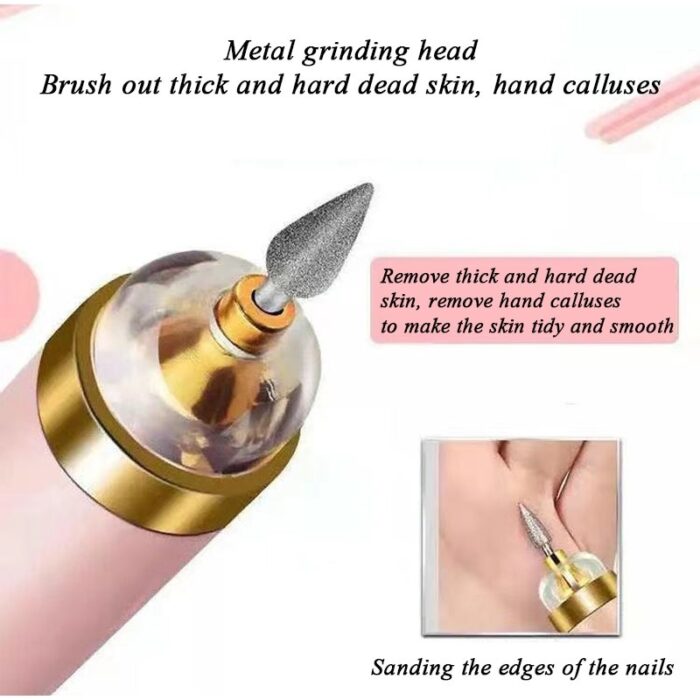 5 In 1 Electric Nail Set Manicure Machine Nail Drill File Grinder Grooming Kit Polisher Remover - Image 3