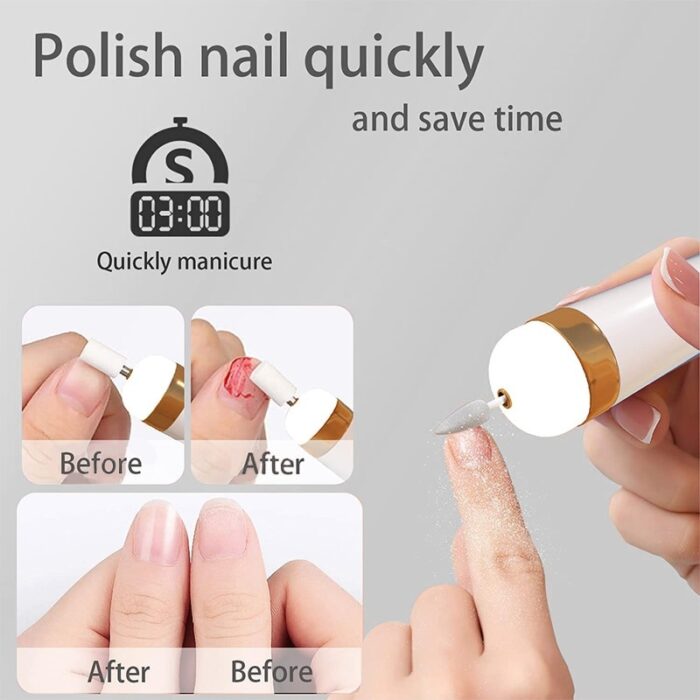 5 In 1 Electric Nail Set Manicure Machine Nail Drill File Grinder Grooming Kit Polisher Remover - Image 7