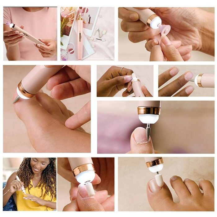 5 In 1 Electric Nail Set Manicure Machine Nail Drill File Grinder Grooming Kit Polisher Remover - Image 9
