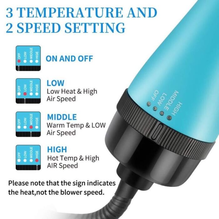 2 In 1 One Step Hair Dryer And Volumizer Warm Air Fast Styling Straightener & Curls Styler - Image 10