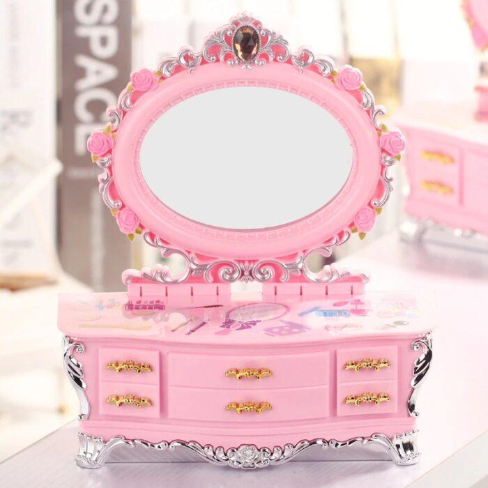 Creative Music Makeup Box With Drawer Dancing Princess Jewelry Decoration - Image 3