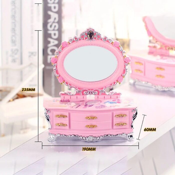 Creative Music Makeup Box With Drawer Dancing Princess Jewelry Decoration - Image 4