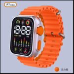 Salicon Digital Display Strap Watch – Available In Orange & Gray Stylish Casual Watch With Box (non-waterproof)
