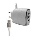 Vizo V16-type-c – 4a Smart Fast Charger (3 Usb Ports + Built-in Type-c Cable) | Best Quality Type-c Charger For Android – Mobile Phone Charger – Android Charger - Image 4