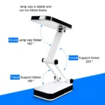 Dp Led 666 – Portable Folding Led Desk Lamp With Adjustable Brightness – Travel-friendly Study & Reading Light - Image 3