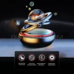 Solar Car Air Freshener Rotating Double-ring For Car Dashboard, Aesthetic Car Decor | Best Quality ( Random Color ) - Image 3