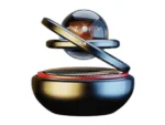 Solar Car Air Freshener Rotating Double-ring For Car Dashboard, Aesthetic Car Decor | Best Quality ( Random Color ) - Image 4