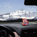 Solar Car Air Freshener Rotating Double-ring For Car Dashboard, Aesthetic Car Decor | Best Quality ( Random Color ) - Image 2