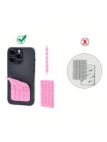 1 Pc Mobile Phone Silicone Suction Cup Square Mobile Phone Single-sided Case Anti-slip Holder Mount Suction (random Color) - Image 8