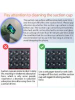 1 Pc Mobile Phone Silicone Suction Cup Square Mobile Phone Single-sided Case Anti-slip Holder Mount Suction (random Color) - Image 4