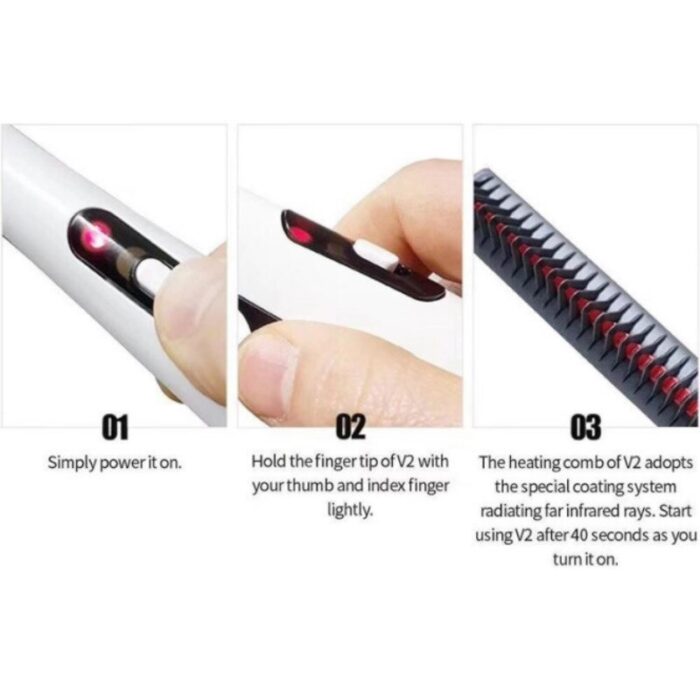 Multifunctional Hair Comb Brush Quick Beard Straightener Curler For Men Hair Styling Tool - Image 6